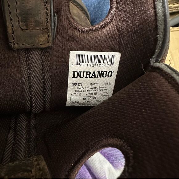 Durango rebel western men’s cowboy boots size 10.5 - Picture 8 of 9